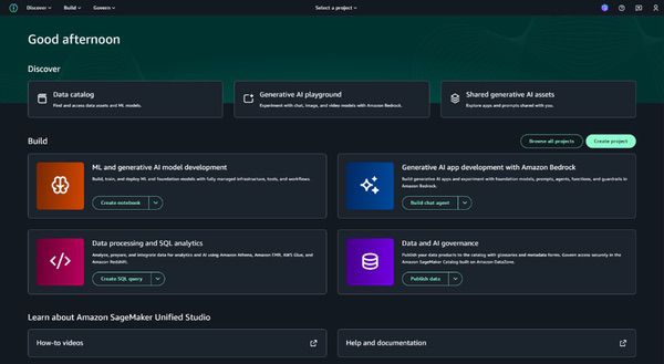 亚马逊云科技Amazon SageMaker Unified Studio现已可用