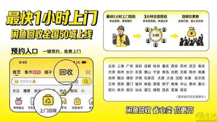 推出上门回收服务,闲鱼追着转转打 推出上门回收服务,闲鱼追着转转打