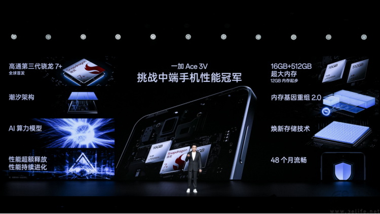 一加 Ace 3V 售价 1999 起，全面普及旗舰 AI 体验