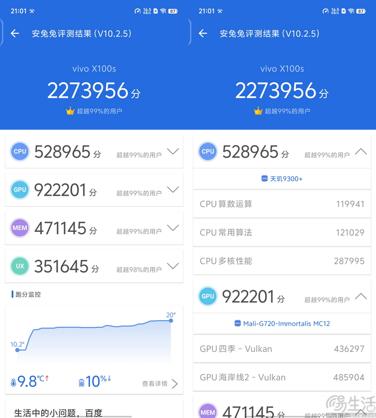 vivo X100s评测：首发天玑9300+，性能、影像越级