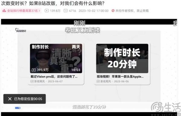 取消播放时长外显，B站决定与自己和解