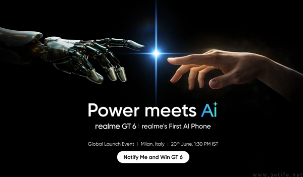 realme GT 6官宣定档，将于6月20日面向全球发布