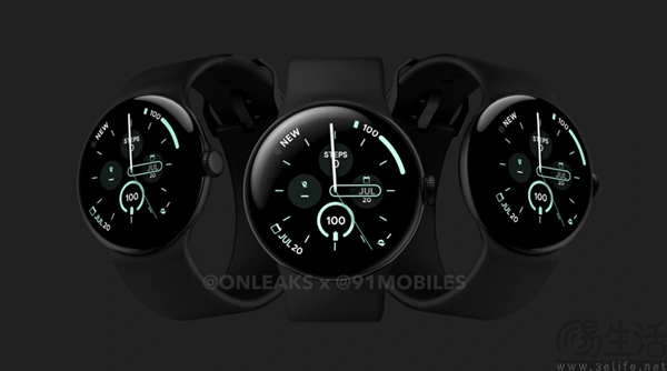 谷歌Pixel Watch3产品渲染图现身，有望10月亮相