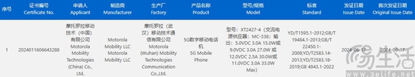 moto S50 Neo通过3C认证，将支持33W有线快充