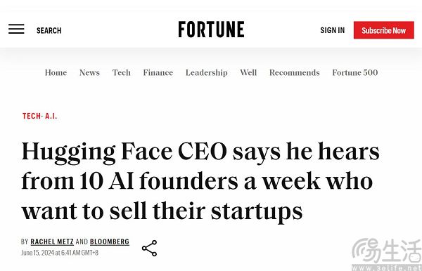  Hugging Face CEO表示，越来越多AI创企寻求出售