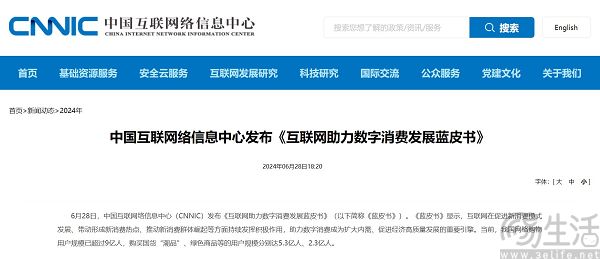互联网助力数字消费发展蓝皮书发布,网购用户超9亿 互联网助力数字消费发展蓝皮书发布,网购用户超9亿