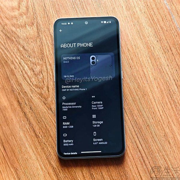 CMF Phone 1真机照现身,外观设计已无悬念 CMF Phone 1真机照现身,外观设计已无悬念