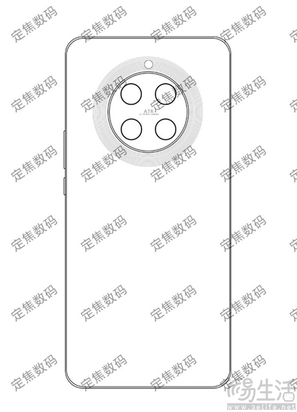 荣耀X60背部线稿曝光，后摄或回归旧款Mate设计