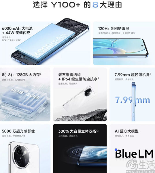 vivo新机Y100+上架，售价仅为1499元