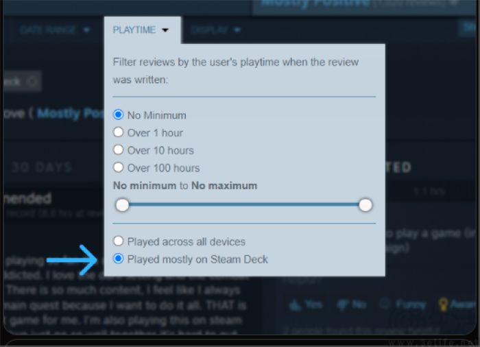 Steam增加新功能，可显示Steam Deck玩家评论