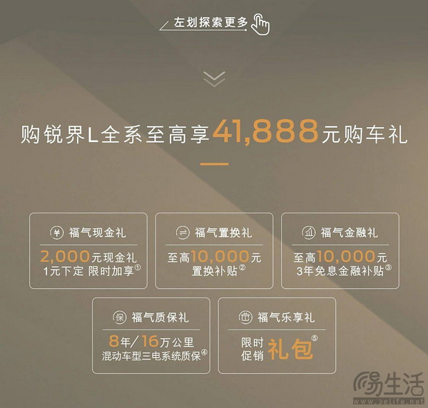 福特锐界L两驱七座时尚型上市 售价22.98万元