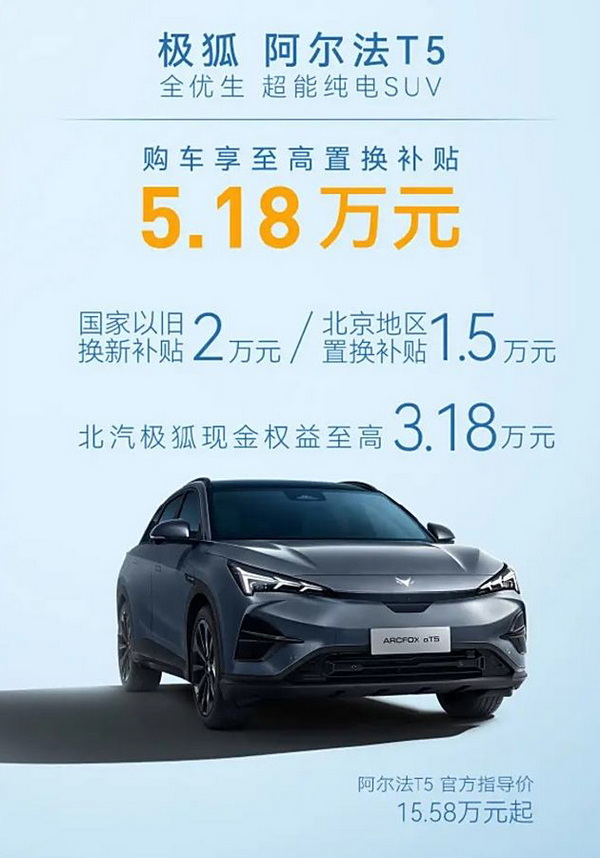 【北汽极狐推置换补贴优惠政策】