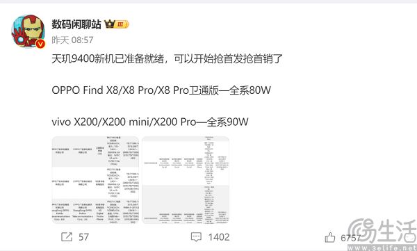 vivo X200系列获得3C认证，或首发天玑9400