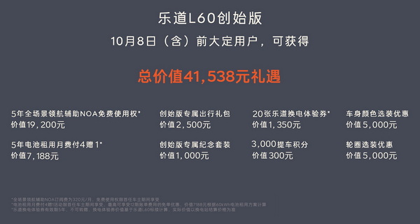BaaS方案售14.99万起 乐道L60将于9月28日开启交付