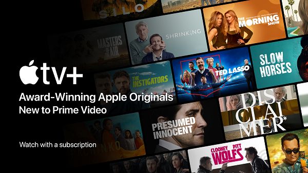 亚马逊宣布Apple TV+即将在美国Prime Video推出