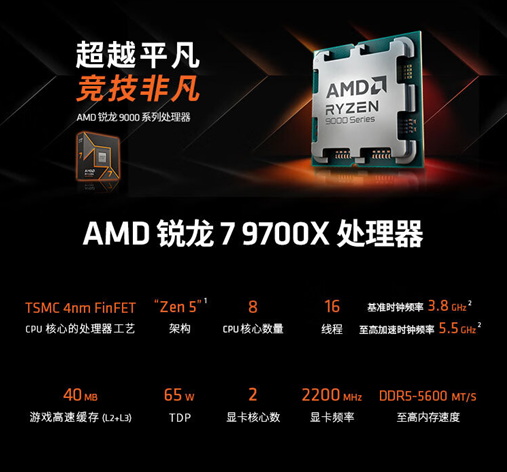 板U一起买更实惠！AMD 锐龙7 9700X华硕主板套装推荐