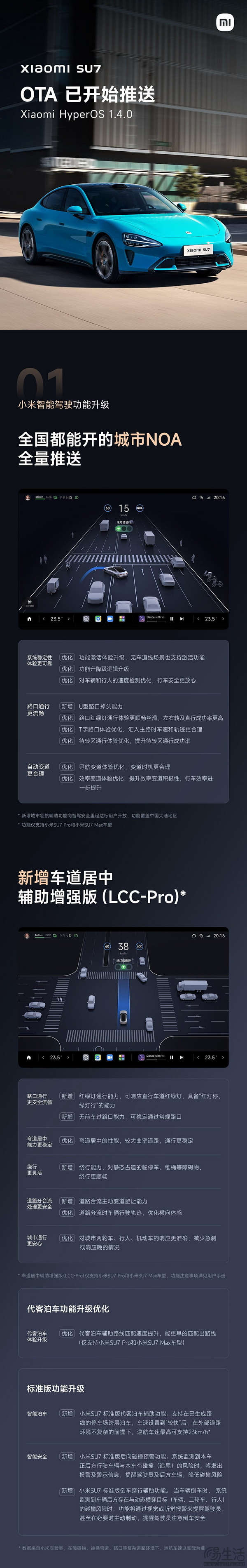小米SU7推送新OTA 2万台交付任务也提前完成