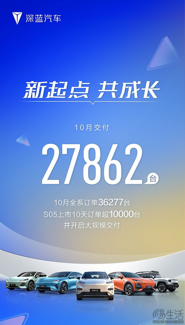 深蓝S05上市10天订单超1万台 目前11.99万元起
