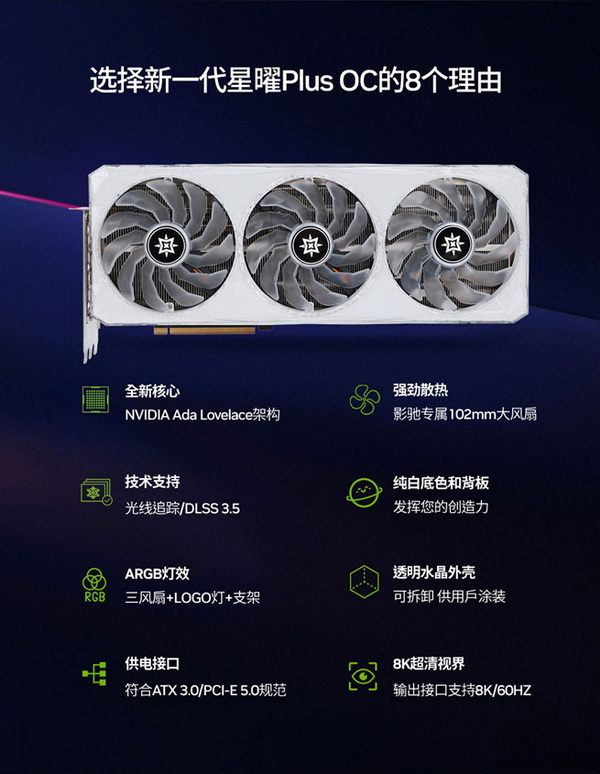 散热更高效，影驰RTX 4070 Ti SUPER星曜Plus OC发售