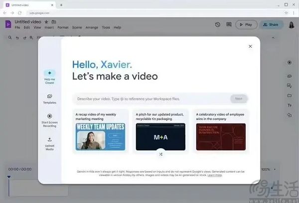 谷歌AI视频编辑应用Google Vids正式上线