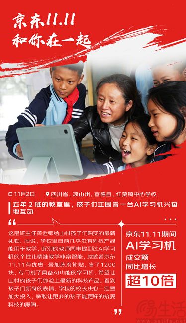 京东公布今年11.11战报，购物用户数同比增长超20%