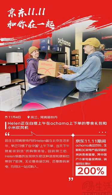 京东公布今年11.11战报，购物用户数同比增长超20%