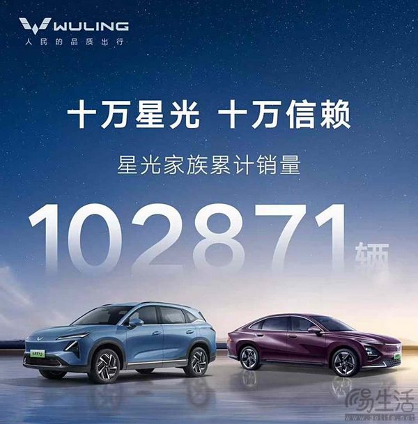 五菱星光家族销量102871辆 星光S售9.98万元起