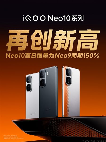 性能小钢炮备受青睐，iQOO Neo10销量创新高