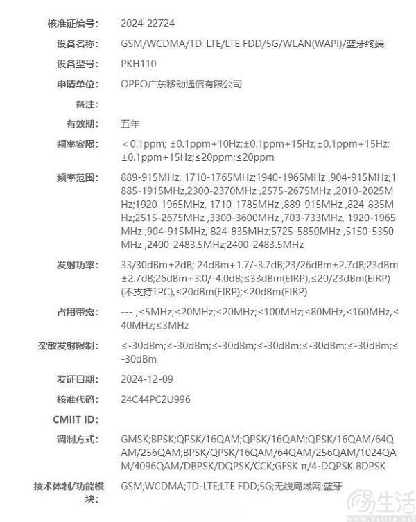 疑似OPPO Find X8 Ultra标准版入网，不支持卫星通信