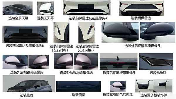 外观细节部分有变化 新款比亚迪海豚申报图曝光