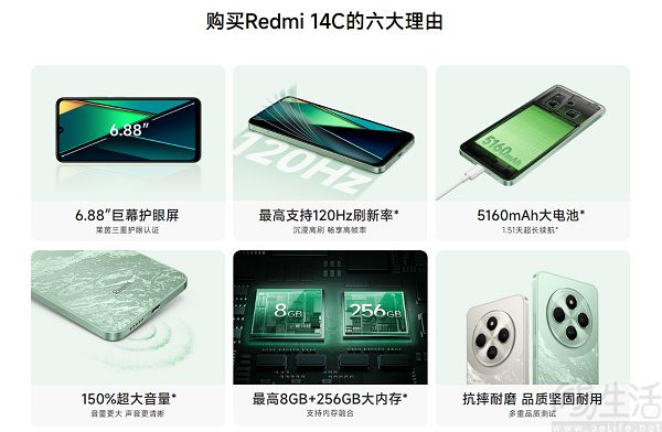 Redmi 14C开售，499元起就有120Hz高刷屏
