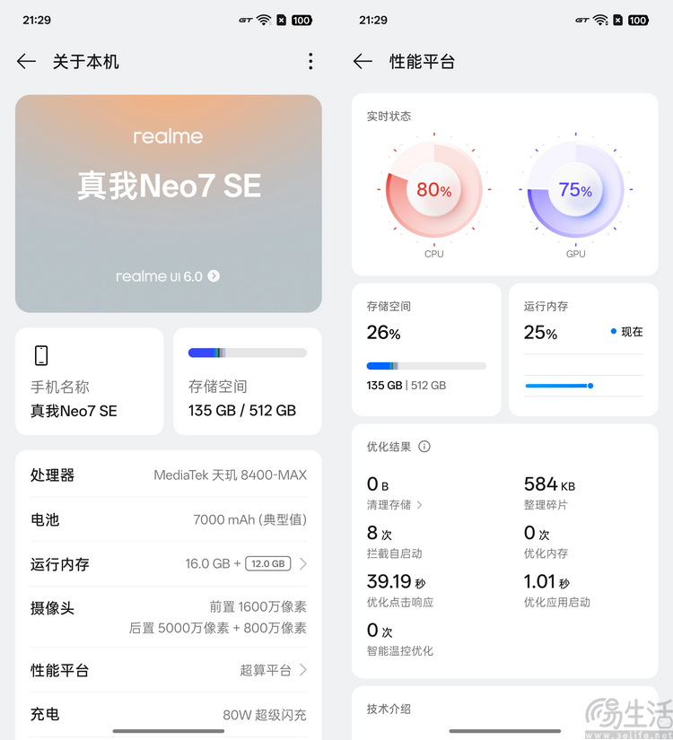 真我Neo7 SE性能专项测试：架构够新，次旗舰里称王