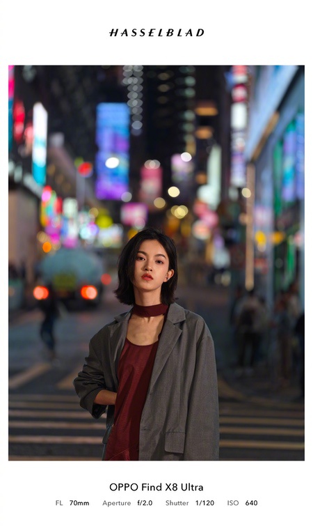 OPPO Find X8 Ultra搭载一英寸超大传感器，成就「夜色肤色皆出色」
