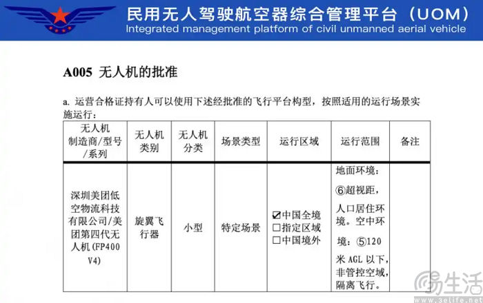 国内首家，美团无人机将在全国常态化商业运营