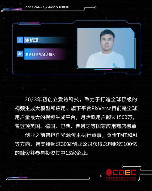 2025 ChinaJoy AIGC大会第一批演讲嘉宾正式公布