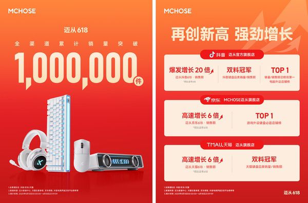 外设品牌迈从（MCHOSE）确认参展2025 ChinaJoy BTOC