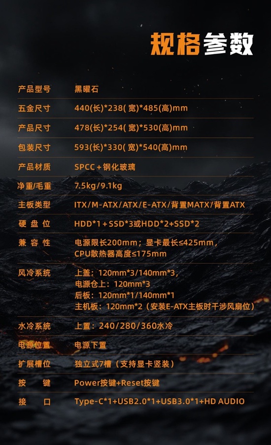 曜启新境！影驰「黑曜石」机箱正式发售