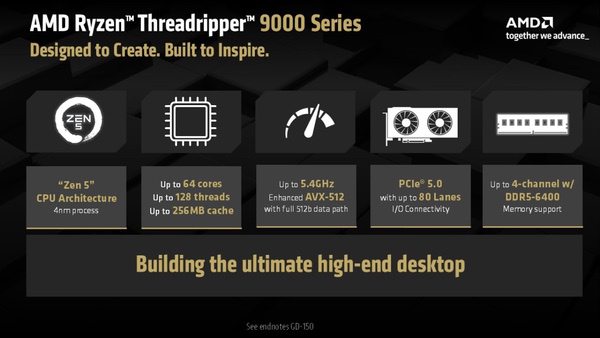 AMD推出全新基于Zen 5架构的锐龙Threadripper 9000系列