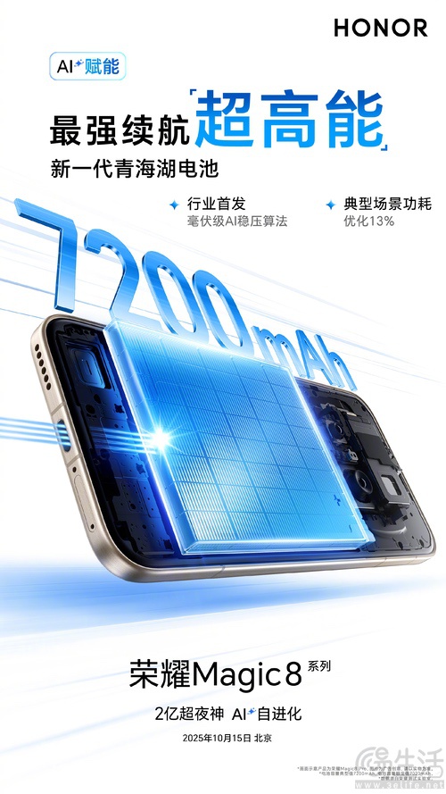 荣耀Magic8系列更多配置曝光，续航、信号升级
