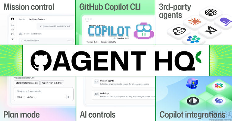 GitHub推出Agent HQ,可一键调用多个AI编码代理 GitHub推出Agent HQ,可一键调用多个AI编码代理