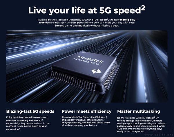 moto g play 2026海外发布,延续中低端定位 moto g play 2026海外发布,延续中低端定位