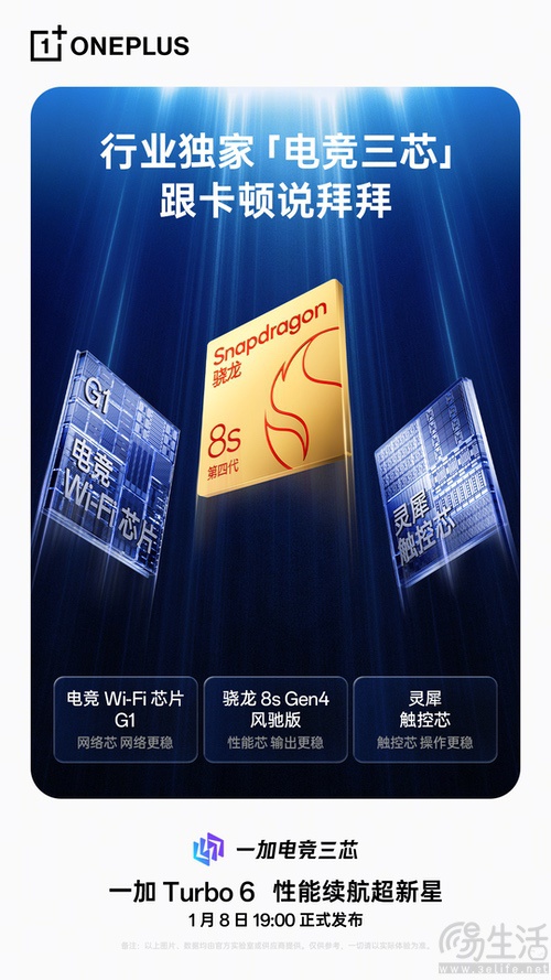 一加Turbo 6核心配置揭晓，搭载骁龙8s Gen4