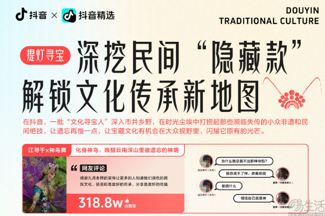 抖音传统文化内容播放量超万亿，AI助力破圈传播