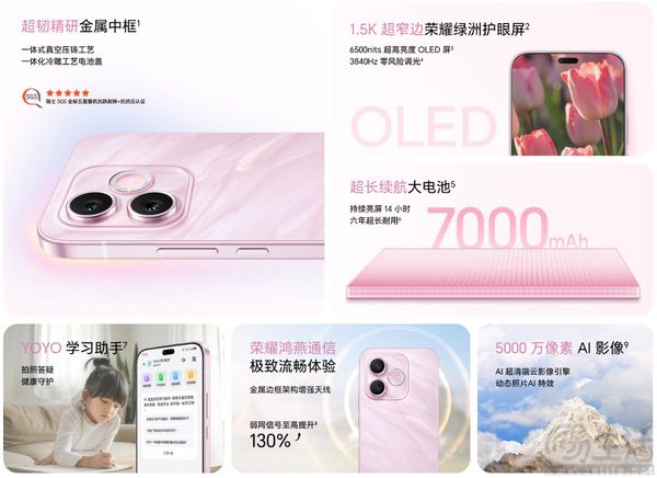 荣耀X80i日前启动预售活动，高颜值+长续航