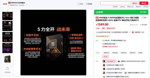 性能与成本的完美平衡！AMD锐龙5 9600X+单通道DDR5内存