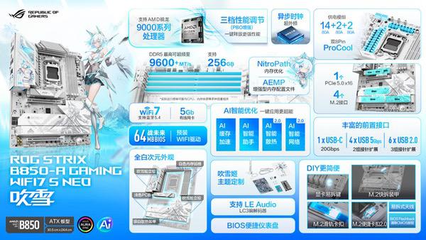 2026年性价比装机 华硕AMD 800系列主板+9850X3D