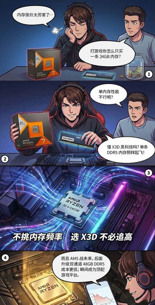 无惧网游配置狂飙 锐龙7 7800X3D+D5 24G单通道神级组合