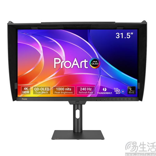 华硕推出全新ProArt 4K QD-OLED系列专业显示器 华硕推出全新ProArt 4K QD-OLED系列专业显示器