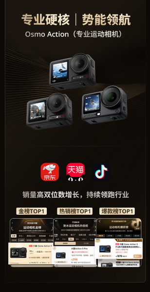 销量第一！大疆 Osmo 全品类618领跑