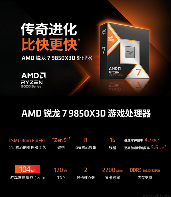 千帧畅玩守住玩家信仰!锐龙7 9850X3D主机推荐 千帧畅玩守住玩家信仰!锐龙7 9850X3D主机推荐